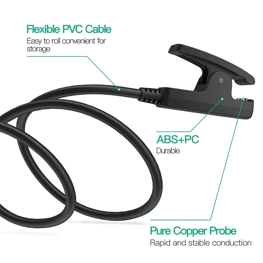 شاحن Forerunner 645 Type-c لـ Garmin vivomove Trend/ Lily 2/ HR/ Forerunner 35/ 30/ 735XT/ Approach S20 كابل شحن USB-C