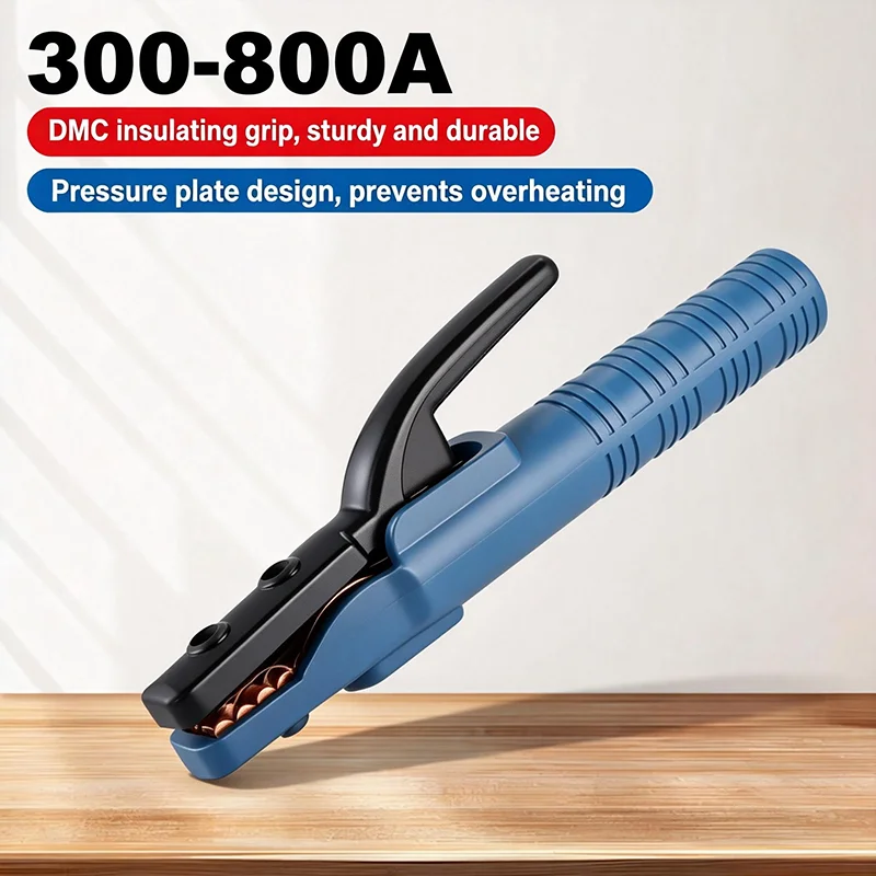 

Держатель электрода 300А/800А для сварочных аппаратов MMA, изолированный латунный зажим для оптимального подключения кабеля и безопасности