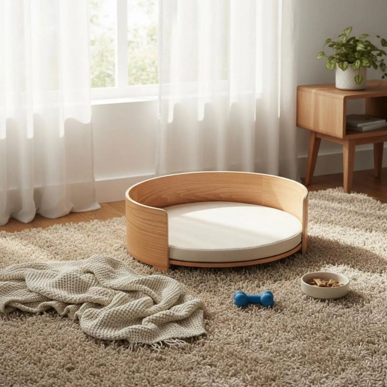 Industrial Shelter Four Season Pet Bedding Thick Cushioned Cat Bed Dog Lounger for Living Room Indoor Use