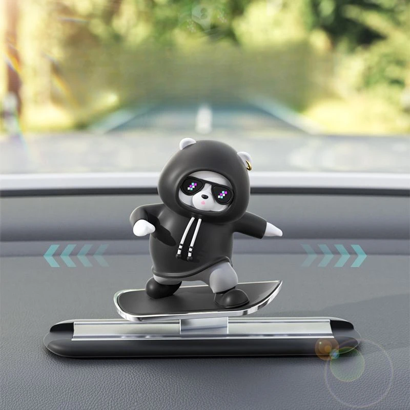 2024 New Car Skateboard Sliding Center Console Ornaments Car Cartoon Ornaments Cute Creative Screen Super Cute