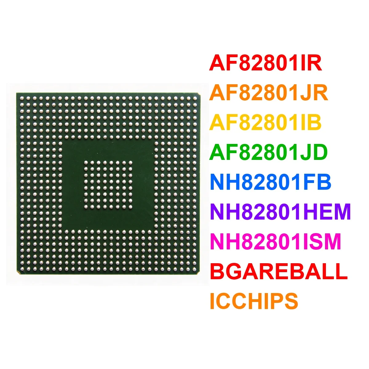 Test sehr gutes Produkt AF82801IR AF82801JR AF82801IB AF82801JD NH82801FB NH82801HEM NH82801ISM BGA-Kugel mit Kugeln IC-Chips
