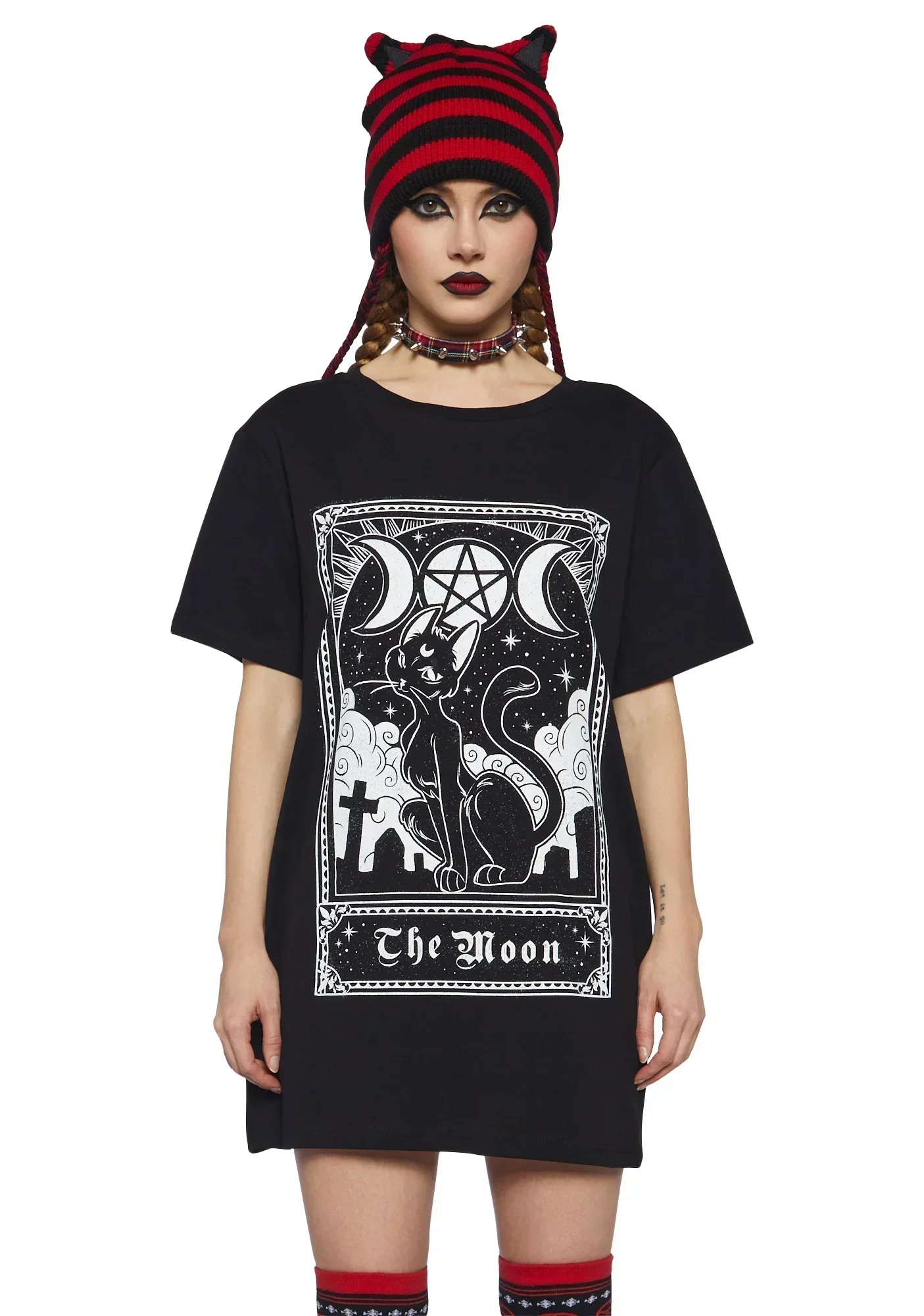 Halloween joint name Dollskill t-shirt da donna Y2K vestiti Oversize maniche corte allentate Horror element Style Tees Tops