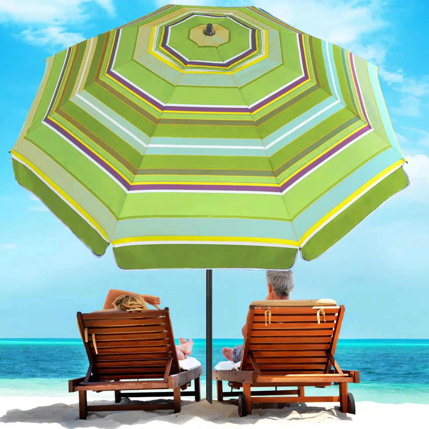 

Good Selling Heavy Duty Aluminum Beach Umbrella Anchor Windproof UV Protection Outdoor Furniture for Courtyard Hotel Park Use