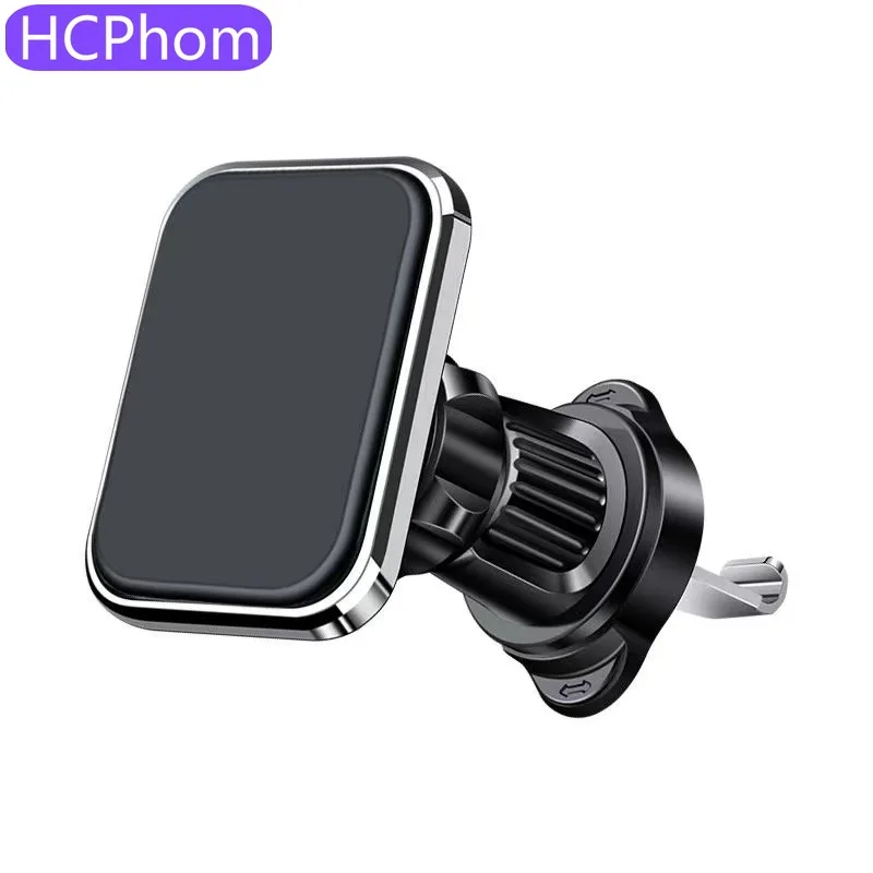 

HCPhom Магнитный автомобильный кронштейн для мобильного телефона на присоске из алюминиевого сплава Автомобильное вентиляционное отверстие Сильный магнит Регулируемый держатель для мобильного телефона
