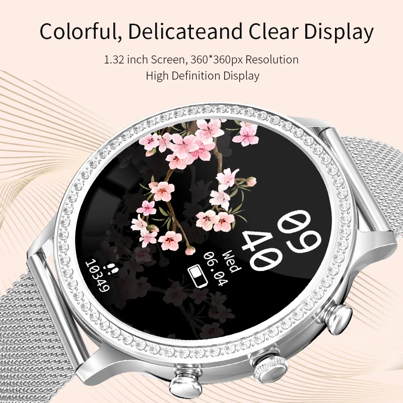 LIGE New Women's Luxury Smart Watch SpO2 Sleep Health Monitoring Sport Tracker Bluetooth Call Waterproof Ladies Smartwatch Gift