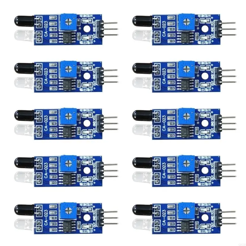 G6DD 10pcs Electronics inteligentes 3pin IR Sensores evasión obstáculos Módulo Robot automóvil inteligente