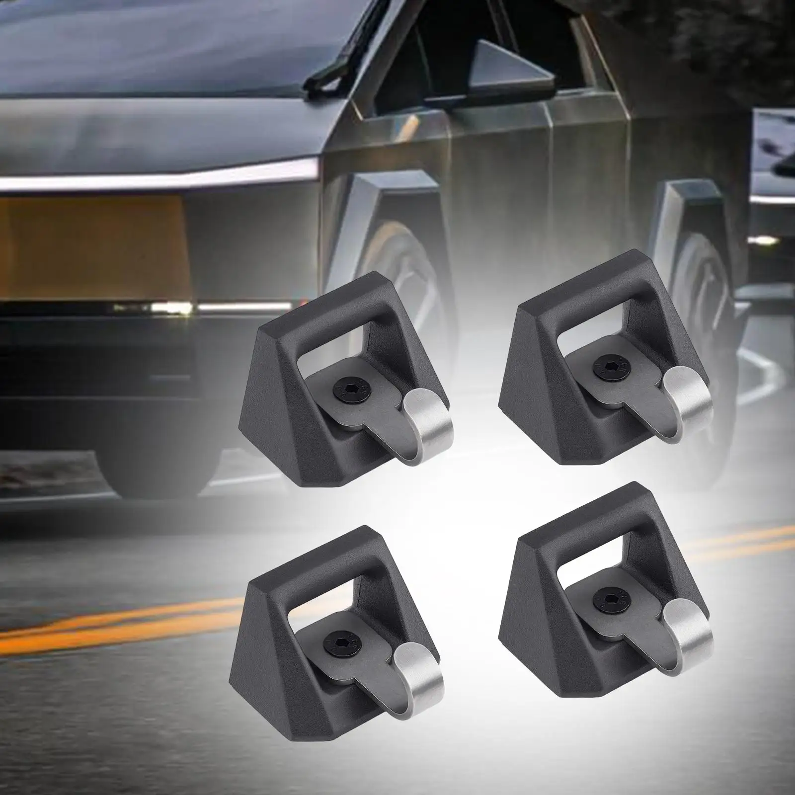 4Pcs L Track Cleat Hooks Bed Rail Track Hooks Replace Parts Accessories Tie Down