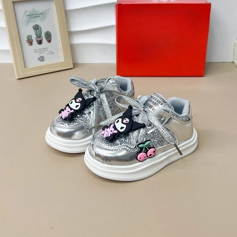 

Kawaii Kuromi Sanrio Children Cute Cartoon Comfortable Sneakers Student Non Slip Running Shoes Flat Shoes Birthday Gift for Kids