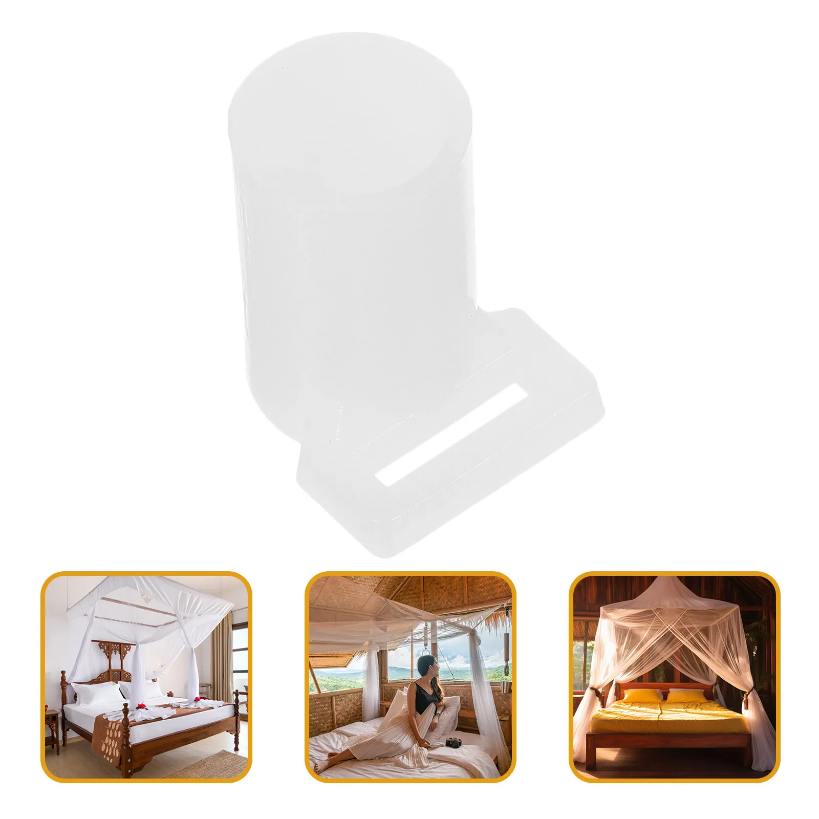 4Pcs Mosquito Net Rod Foot Covers Sturdy Plastic Bracket Rod Protectors Universal Fit for Bed Mosquito Nets Easy Assembly