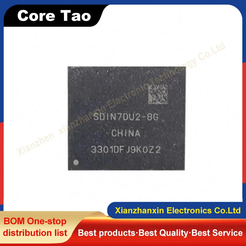 1PCS/LOT  SDIN7DU2-8G SDIN7DU2 8G BGA153 EMMC4.41 Memory module 153 Memory in stock