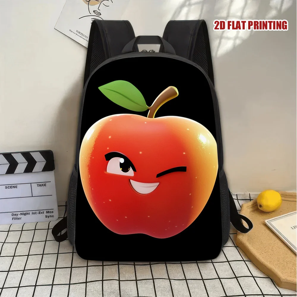 

1 wink apple cartoon backpack, fashionable and practical, suitable for campus and leisure use, suitable for teenagers