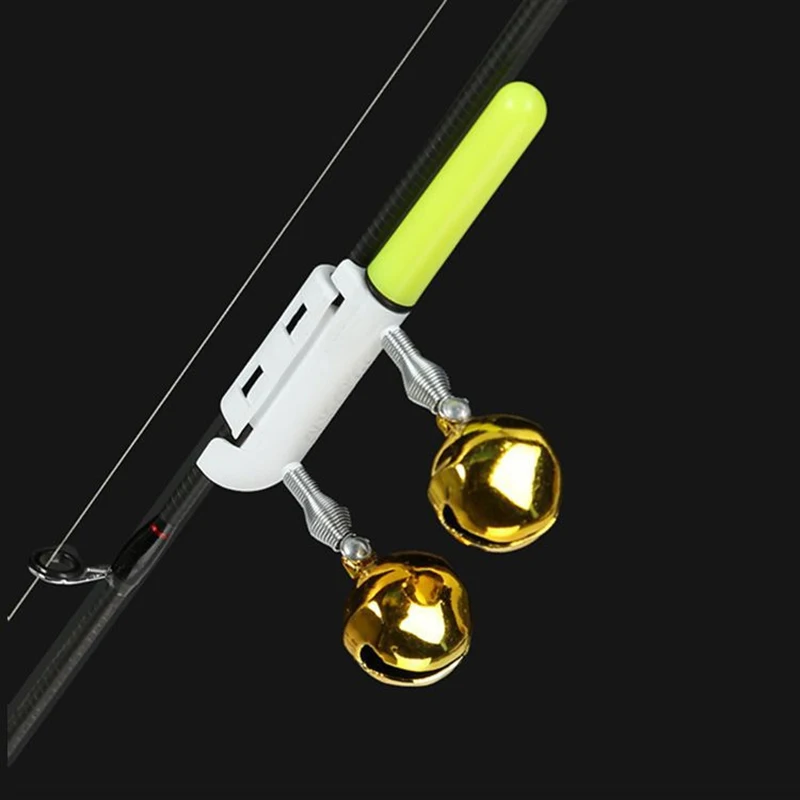 1PC Bell Double Headed Throwing Rod Fishing Electronic Rod Light Luminous Stick Flash LED Removable Waterproof Night Tackle