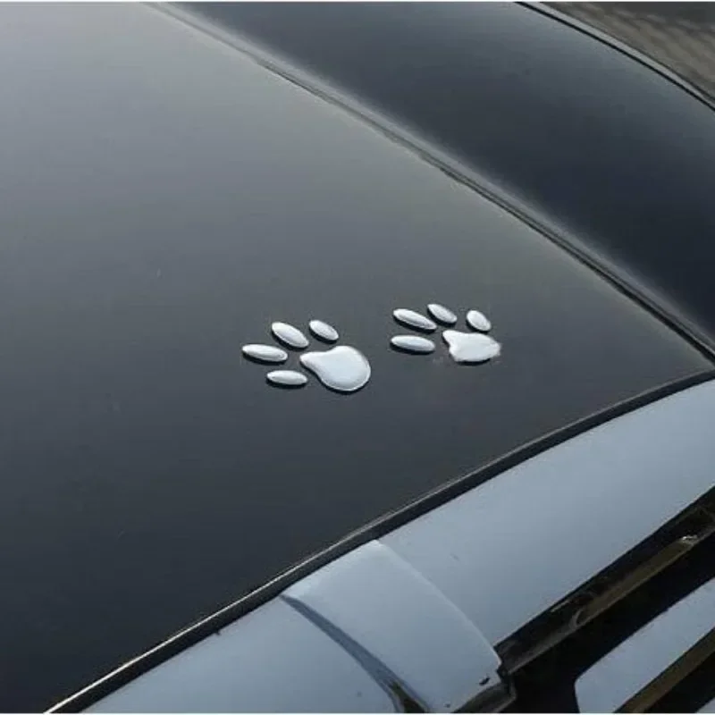 1 Sheet Car Stickers Creative Decals Paw 3D Animal Dog Cat Foot Prints Decal Car Motocycle Sticker Car Accessories