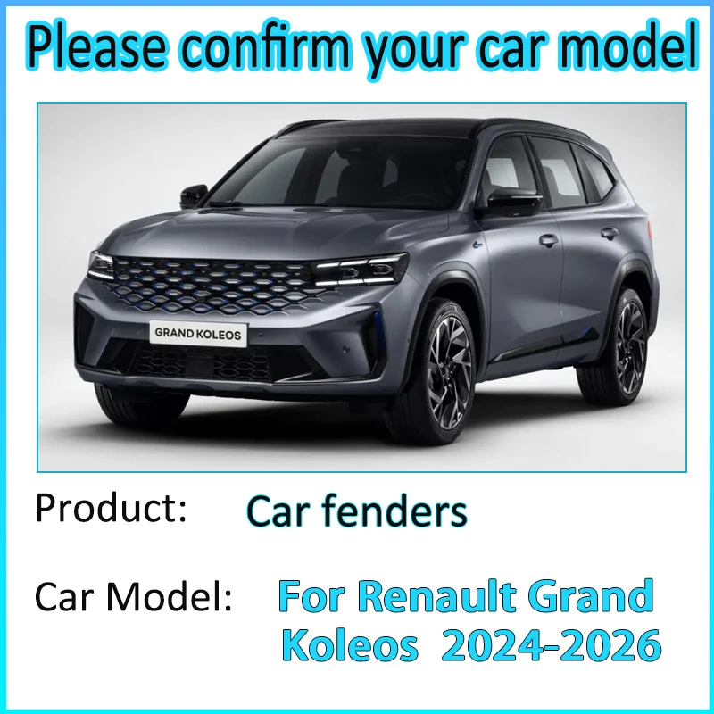

Auto Fenders For Renault Grand Koleos Accessories 2024 2025 2026 Splashguards Car Inner Lining Mud Guard MudFlaps Protector Part