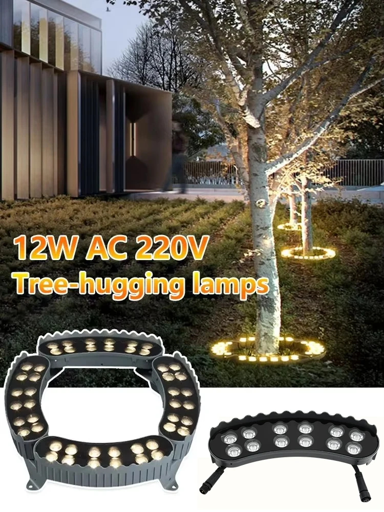 5 Stück LED-Baumumarmungslampen für den Außenbereich, IP65, wasserdicht, Landschaftsstrahler, Baum- und Rasendekorationslampe für Garten, Weihnachtsbaum, Innenhof