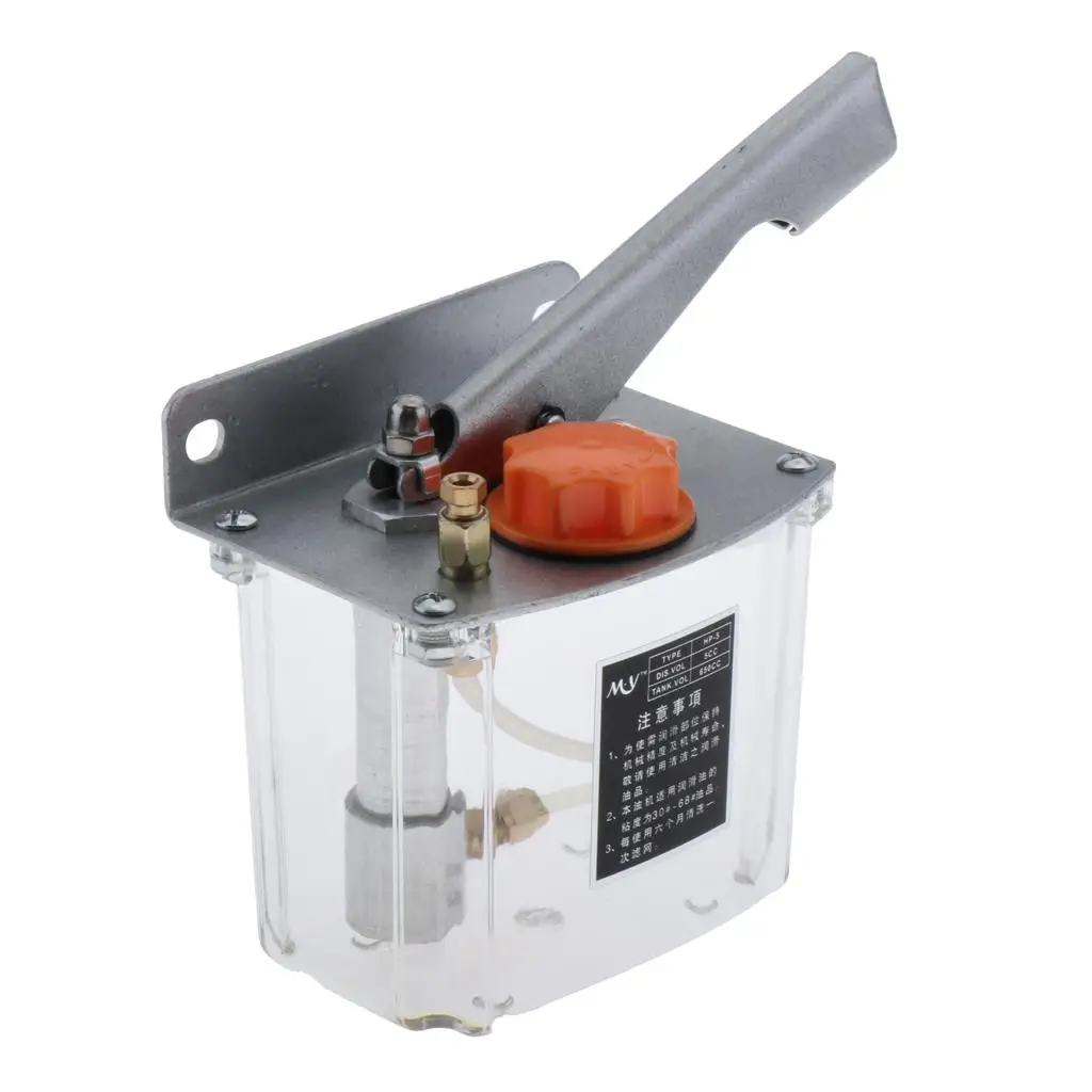 Aluminum CNC Manual Oil Pump Dual Outlet Lubrication Dispenser Machine Tool Spare Part for Industrial Engraving