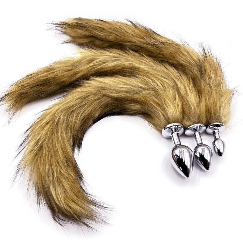 الثعلب الذيل الشرج المقابس XXS/XS/S/L تأثيري دور اللعب المعادن بعقب المكونات لطيف مثير زي أسود فروي الجنس لعب مدلك إغاظة #2