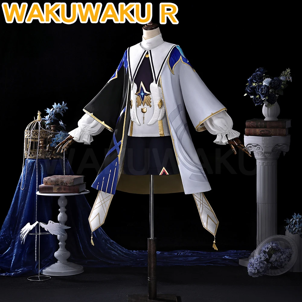Sunday Cosplay-Kostüm aus dem Spiel Honkai: Star Rail Cosplay【S-2XL】WakuWaku-R HSR Herren-Kostüm in Weiß und Blau Sunday Cosplay Plus Size