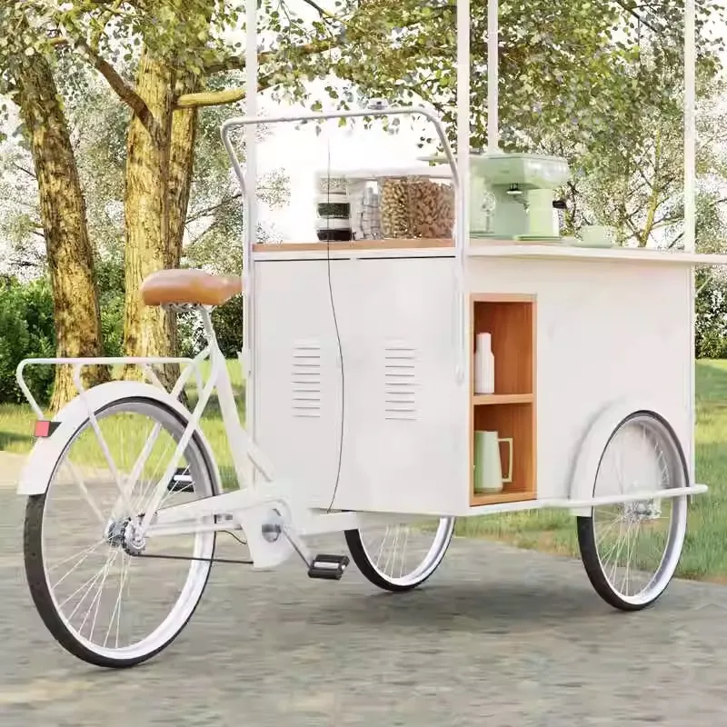 Outdoor Coffee Cart Night Market Stall Mobile Dining Car Snack Food Street Scenic Area Sales Shelves