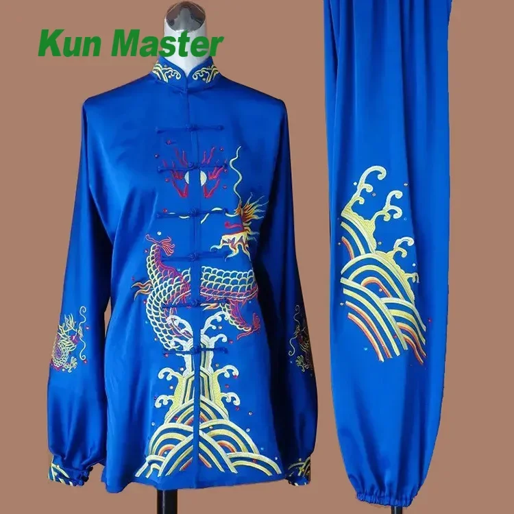 Custom Made Competition Kung Fu Uniform Tai Chi Wushu Performance Clothing Women Men Child Dragon Embroidery 2024 New Style