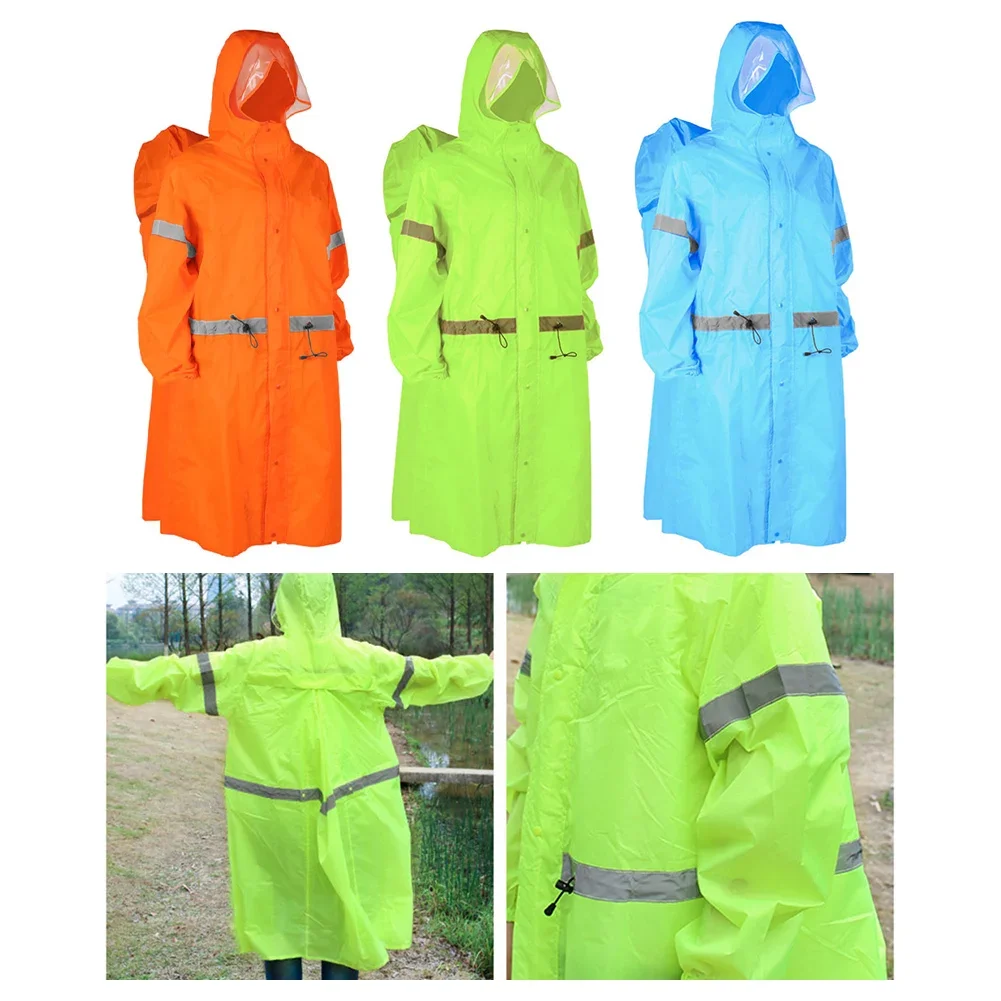 

1pc Raincoat Rain Poncho Backpack Cover Raincoat Waterproof Adult Raincoat With Reflective Strips For Hiking Fishing Cycling