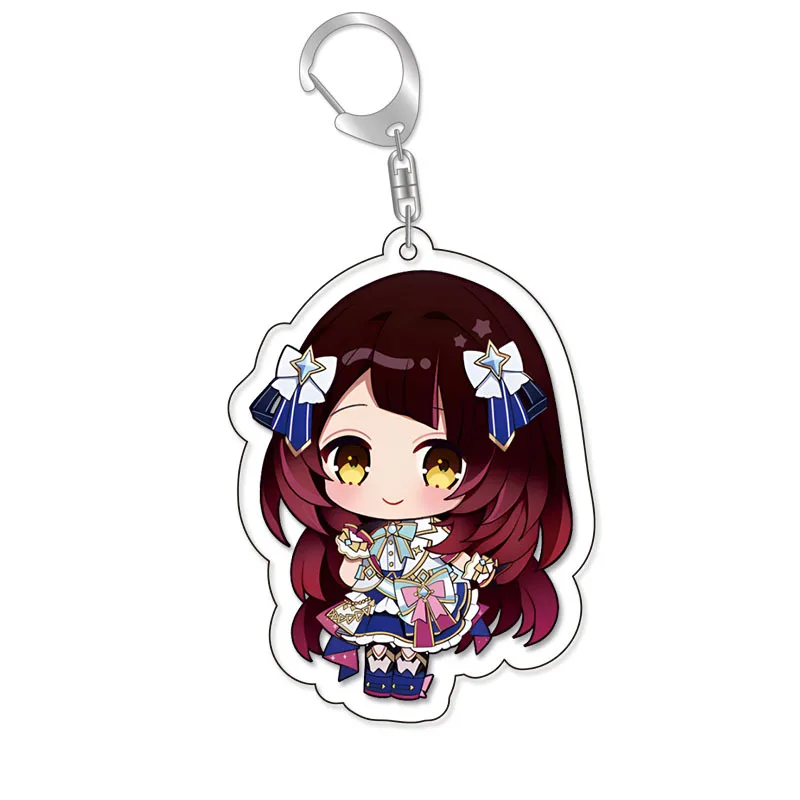 Anime Hololive Vtuber Keychain Kawaii Figures Inugami Korone Shirakami Fubuki Cosplay Collection Key Chain Bag Pendent Fans Gift