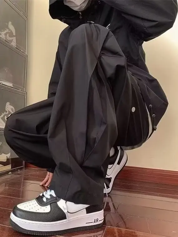 

Loose Straight Leg Men's Workwear Trousers Summer High Street Faion Brand Cargo Pants Casual Long Trousers