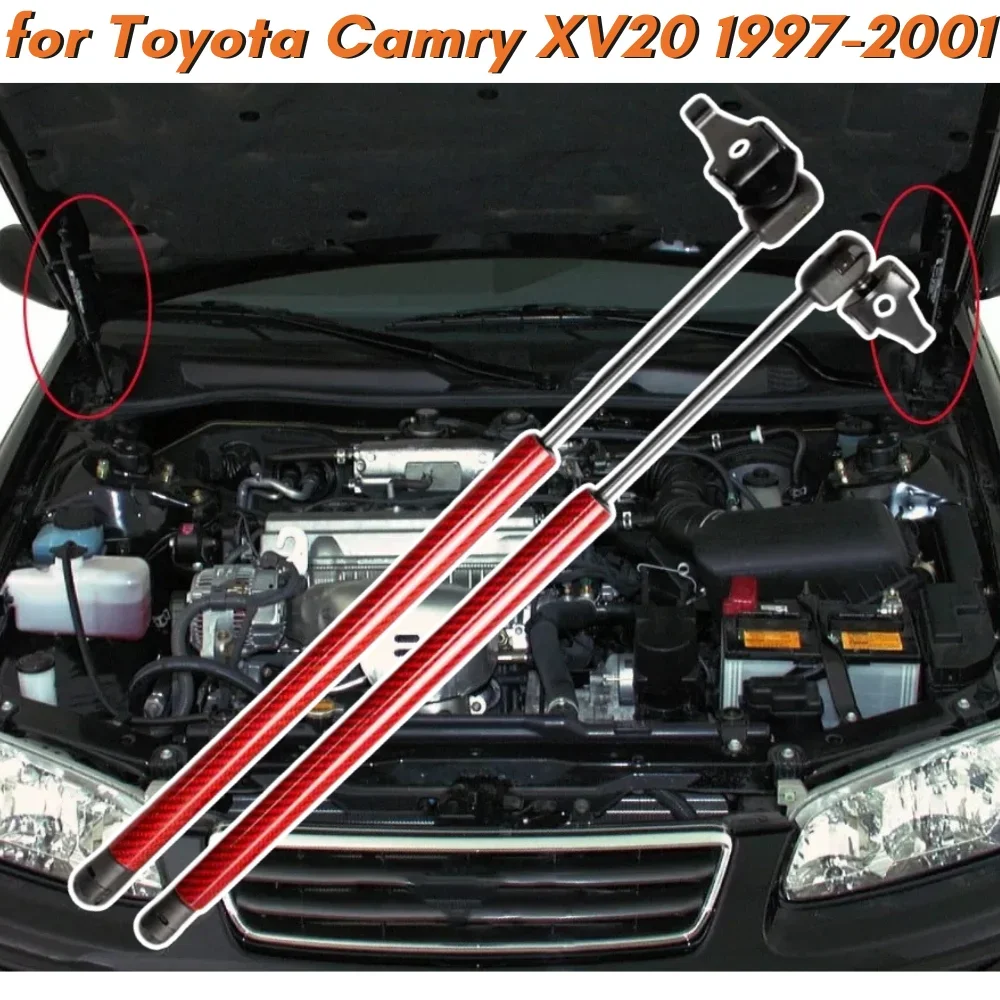 

Qty(2) Hood Struts for Toyota Camry XV20 for Lexus ES300 1997-2001 14.53inch Front Boonet Lift Support Gas Spring Shock Absorber