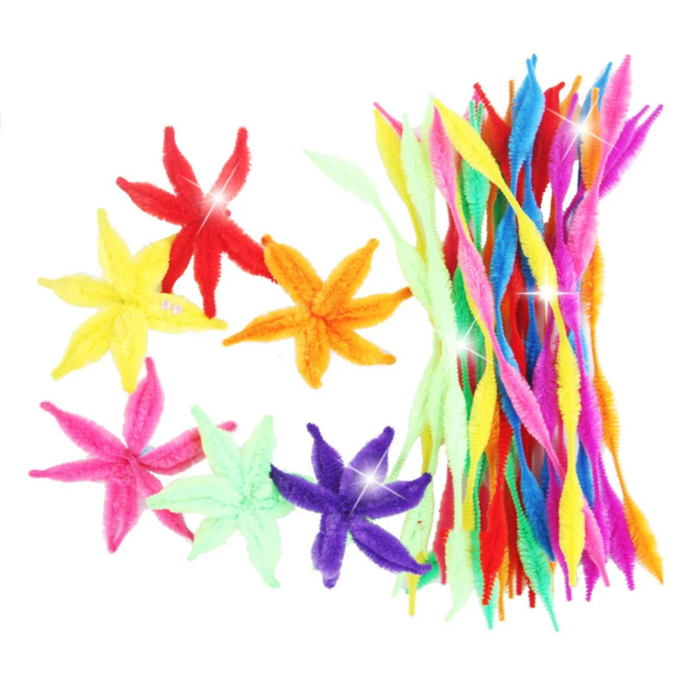 100本入り ウェーブヘア ルーツ ツイストスティック 子供用クラフト作成セット 光沢のある曲げられる棒 幼稚園学習 楽しい想像力開発