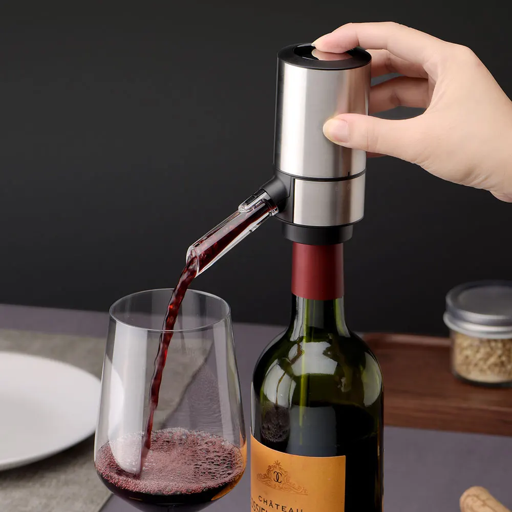 Portable Mini Auto Sense Sport Liquor Alcohol Whiskey Wine Decanter Electric Wine Aerator And Dispenser