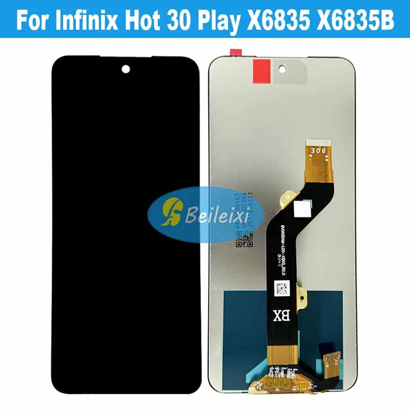 For Infinix Hot 30 Play X6835 X6835B LCD Display Touch Screen Digitizer Assembly Replacement Parts