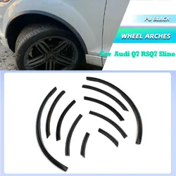 For Q7 Wheel Arch Car Side Fender Flares Covers Mudguards Trims for Audi Q7 RSQ7 Sline 2006 - 2015 Matt Bright PU Black