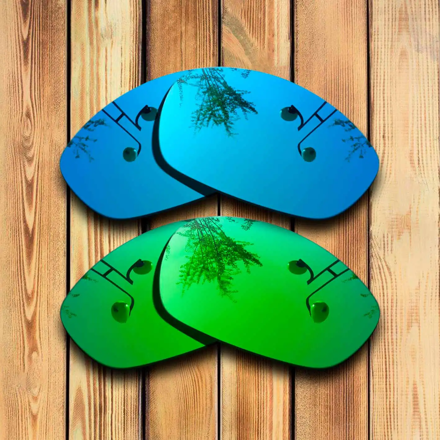 100% Precisely Cut Polarized Replacement Lenses for Straight Jacket 2007 Sunglasses Blue& Green Combine Options