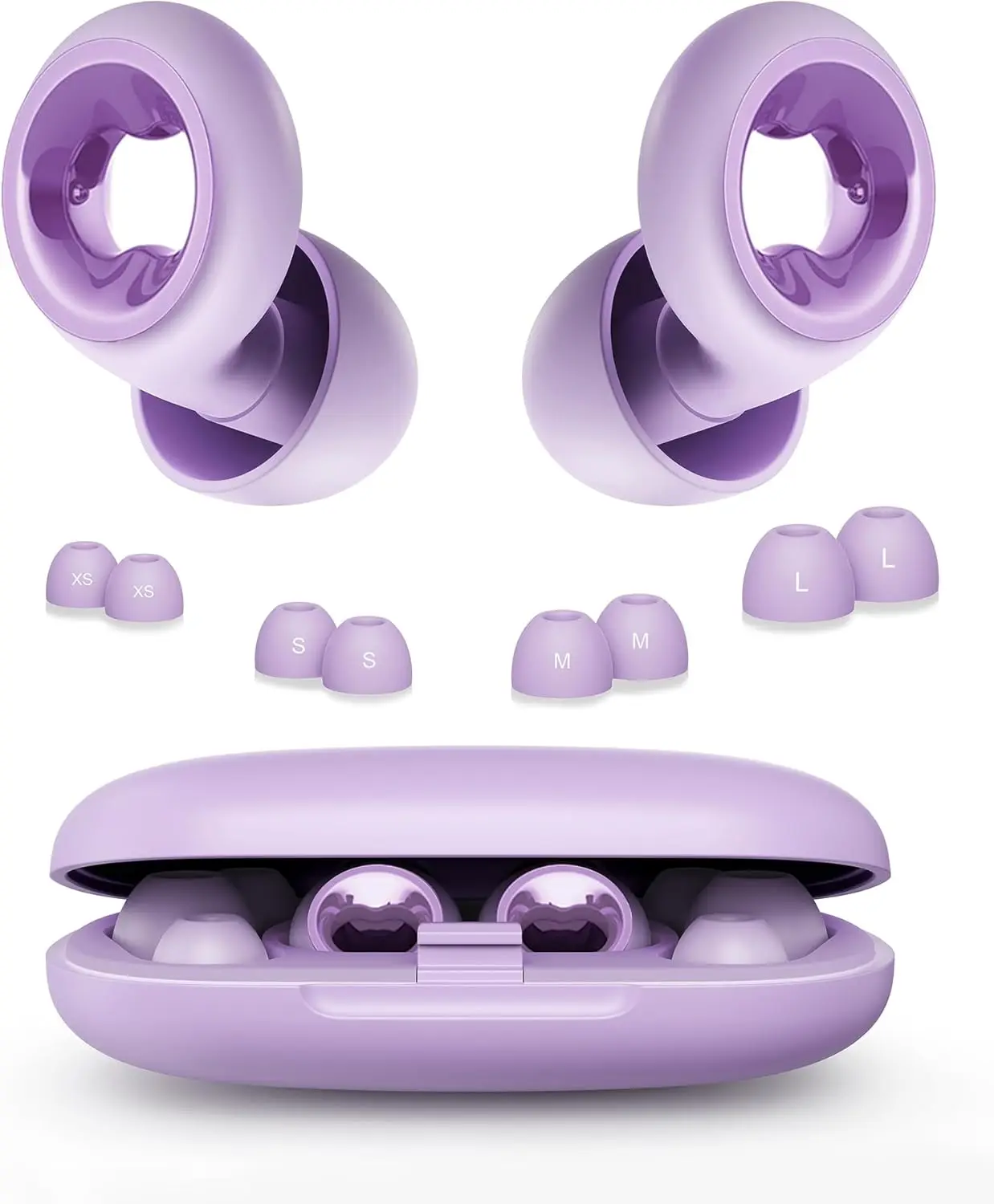 

Ear Plugs Noise Cancelling for Sleeping with 8 Eartips & Ultra-Soft Silicone Reusable for Concerts Travel Snoring Side Sleepers