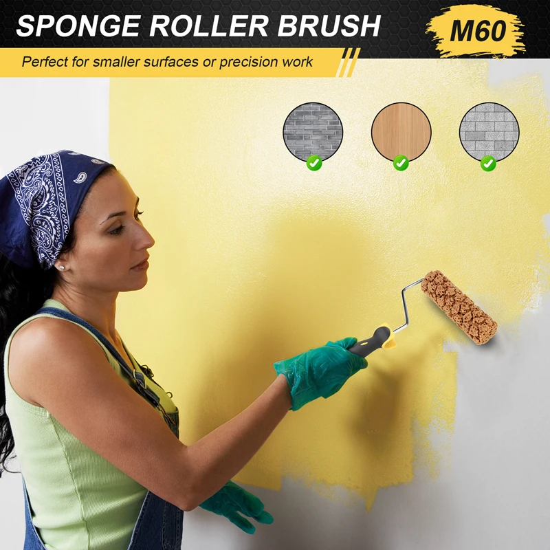 M60 Seaweed Sponge Roller Brush Imitation Seaweed Sponge Roller Pattern Liquid Wallpaper Paint Texture Tool