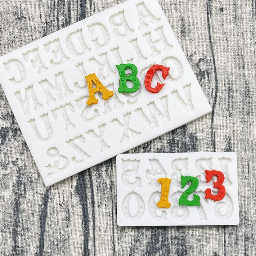 Gotische Alphabet- und Zahlen-Fondant-Kuchenform Schokoladenform für Küchendekoration – Detail 6
