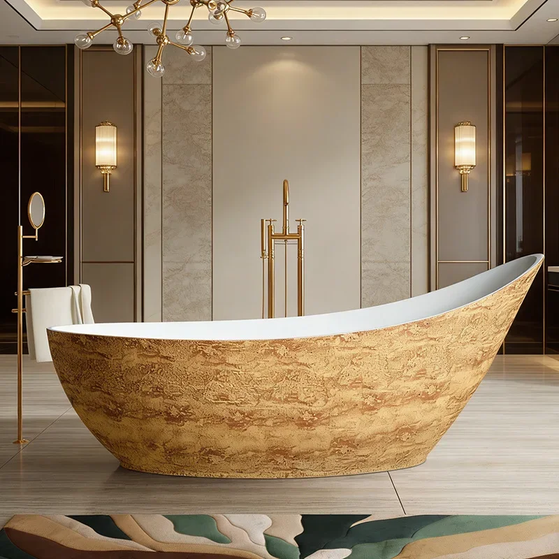 yellow Bathtub Light Luxury Hotel Villa Engineering  Tub