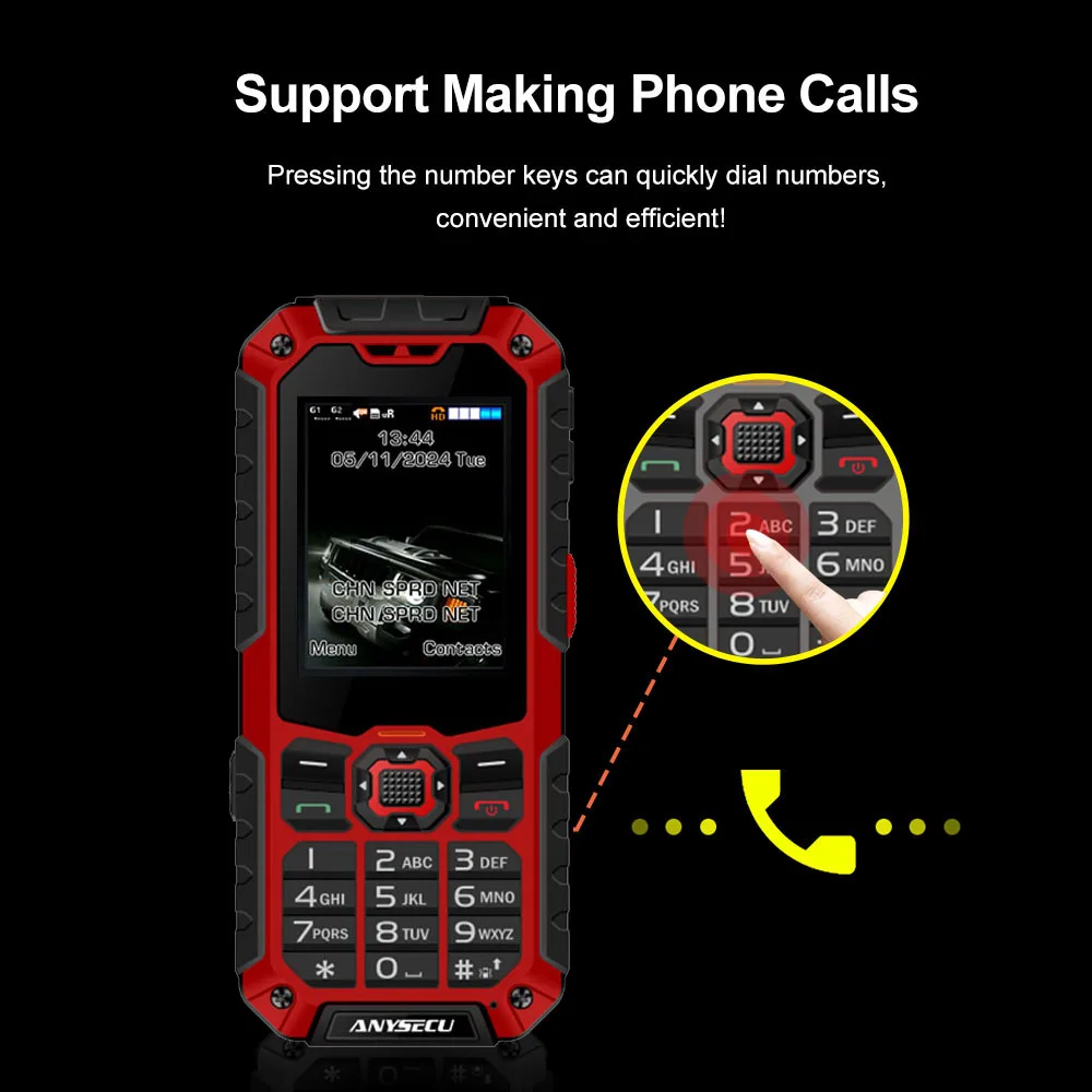ANYSECU S9 4G Network Radio RTOS System IP68 Waterproof LTE Walkie Talkie Work With Real-ptt