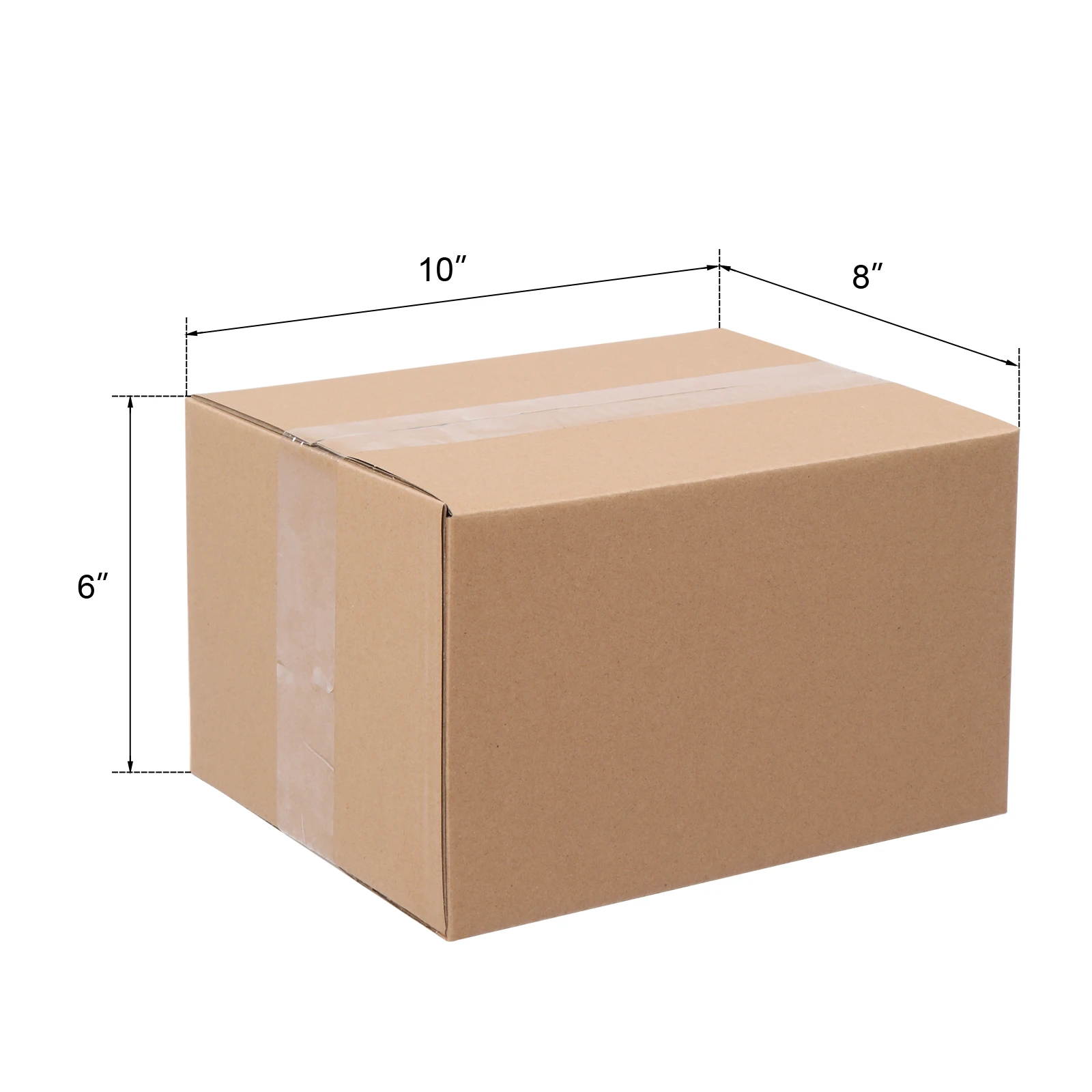 50 Pack 10"x8"x6" Corrugated Shipping Boxes, 25.4x20.3x15.2cm 3mm Thick Kraft Cardboard Mailer Boxes for Small Business Packaging Mailing Storage