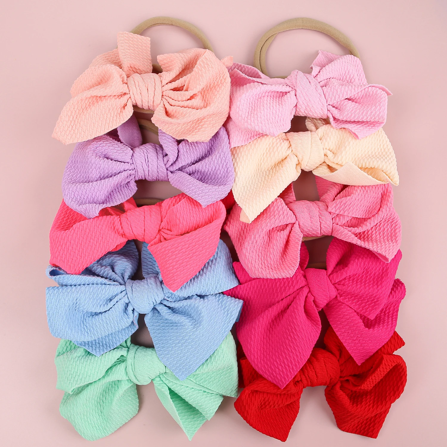 1PC Baby Girls Headbands Elastic Soft Newborn Hair Bows Headbands for Baby Girl Children Turban Infant Headband Hair Accessories