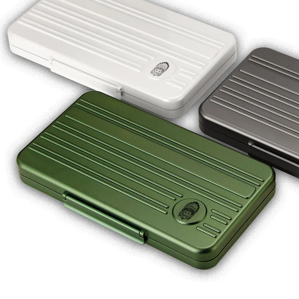 LUBINSKI معدن السيجار المرطب سامسونج سبيكة ترطيب حقيبة السيجار حالة السفر المحمولة 5 CT صندوق المرطب #5