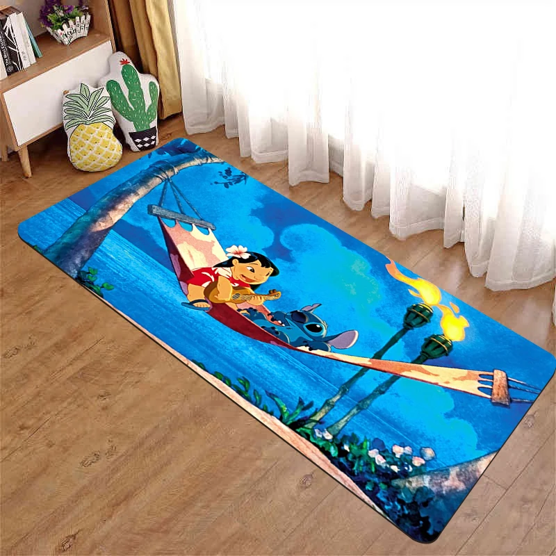 Cute Cartoon Stitch Kitchen Mat ​Entrance 40x60 Door Mats Living Room Bathroom Rugs Bath Bedrooom Carpet Hallway Kawaii Doormat