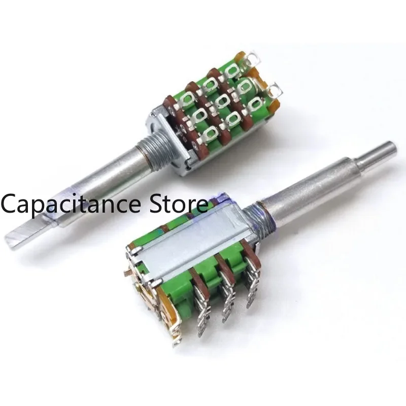 5PCS Original dual-axis double-tone precision potentiometer 3-gang with rotary switch B500Ω B5K