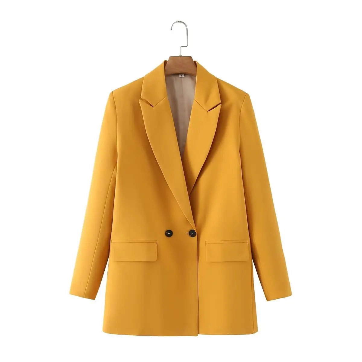 Fashion Solid Color Blazer Women Spring Autumn New Casual Simple Style Two Button Suits Coat Temperament Lady Commuting Clothing