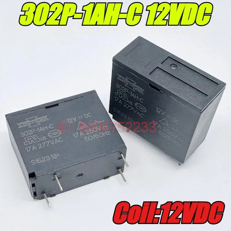 （Brand New Original）10pcs/lot 100% original genuine relay:SONG CHUAN Relay 302P-1AH-C 12VDC 17A 4pins Air conditioning relay