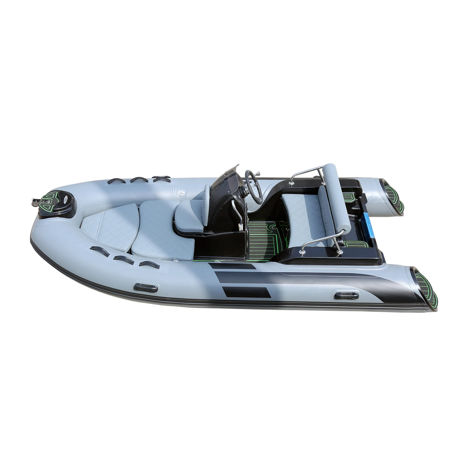 12.8ft 3.9m Deep V Fiberglass RIB Inflatable Rowing Boat Best Sale Sport Yacht for Drifting 0.9/1.2mm PVC