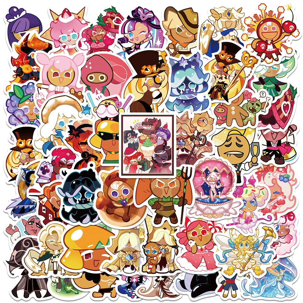 

50pcs Cute Cartoon Game Cookie Run Kingdom Stickers For Kids Adults Laptop Luggage Guitar Skateboard Waterproof Vinyl Decals