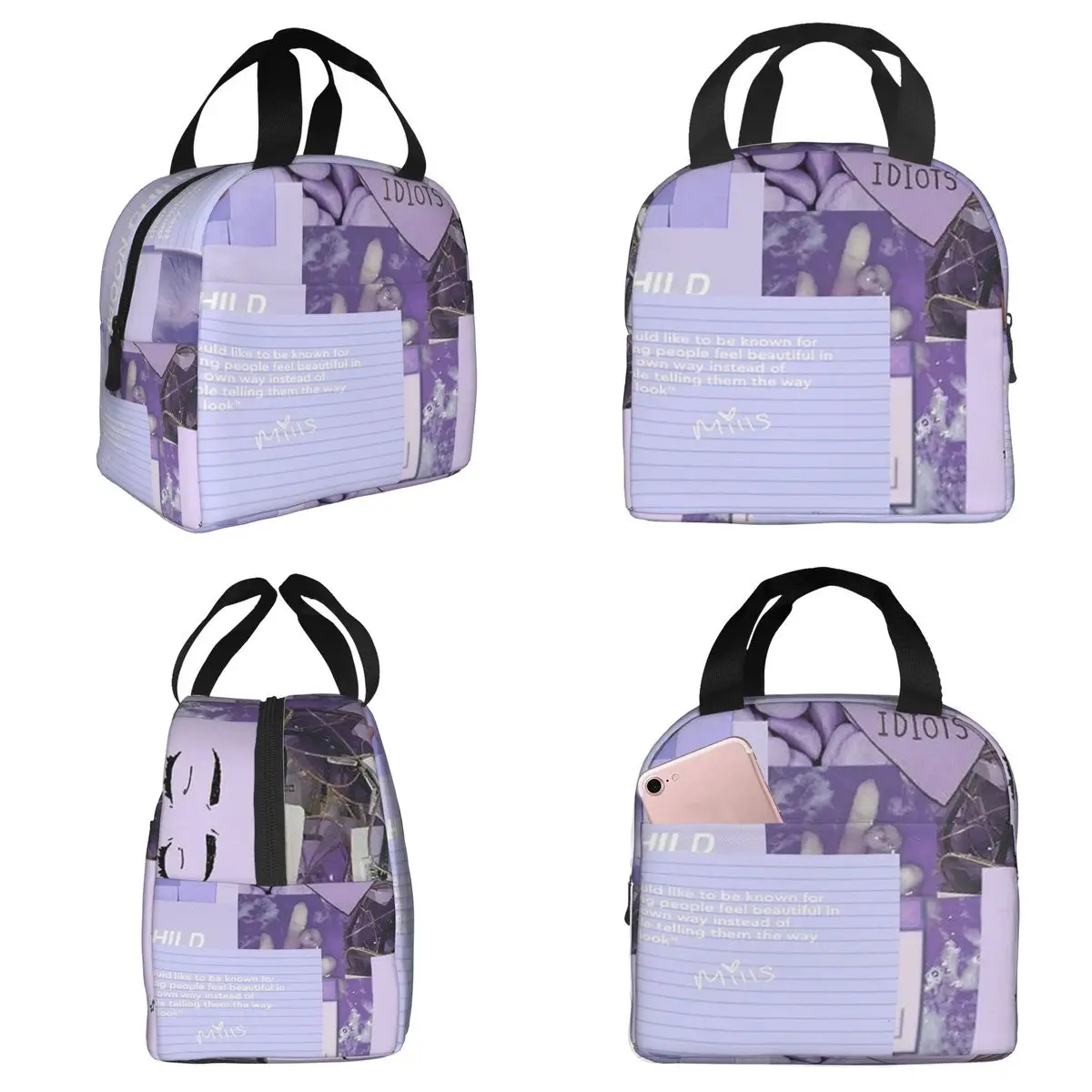 Florence By Mills Millie Bobby Brown Bolsa térmica para el almuerzo para niños, lonchera térmica para la escuela, caja de comida térmica, loncheras portátiles