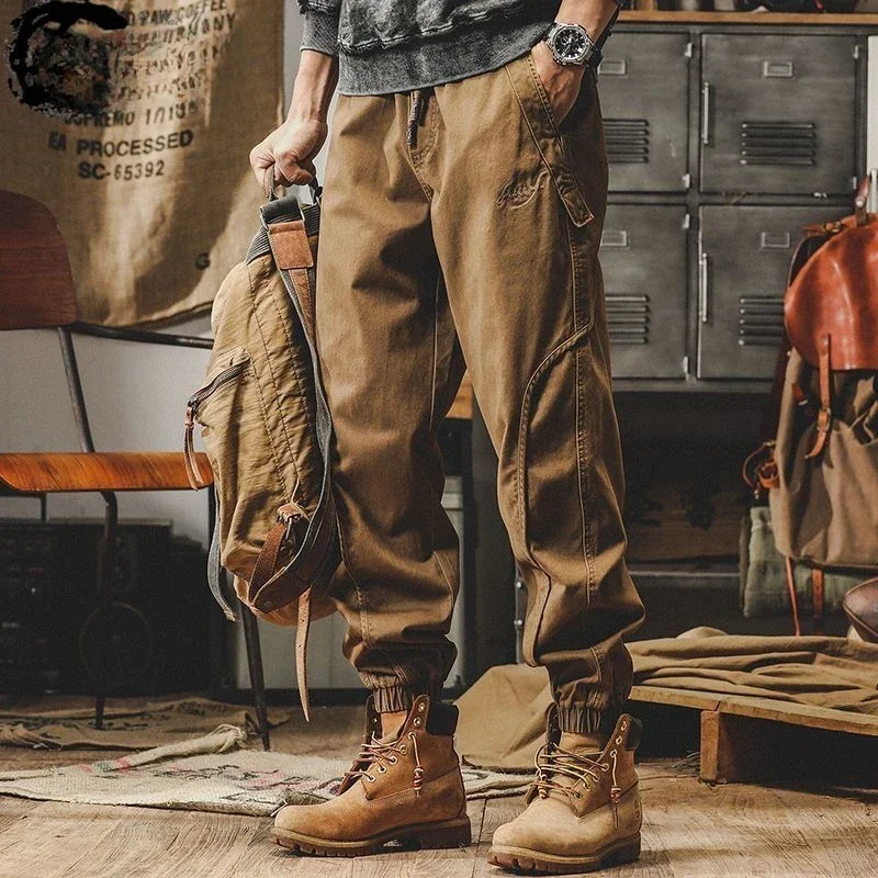 Pantalon Cargo Vintage de Grande Taille pour Homme, Baggy, At, FjHarajuku, Esthétique, Décontracté, Emo, Bon Marché, Coupe Régulière, Pantalon de Rue, Y2k