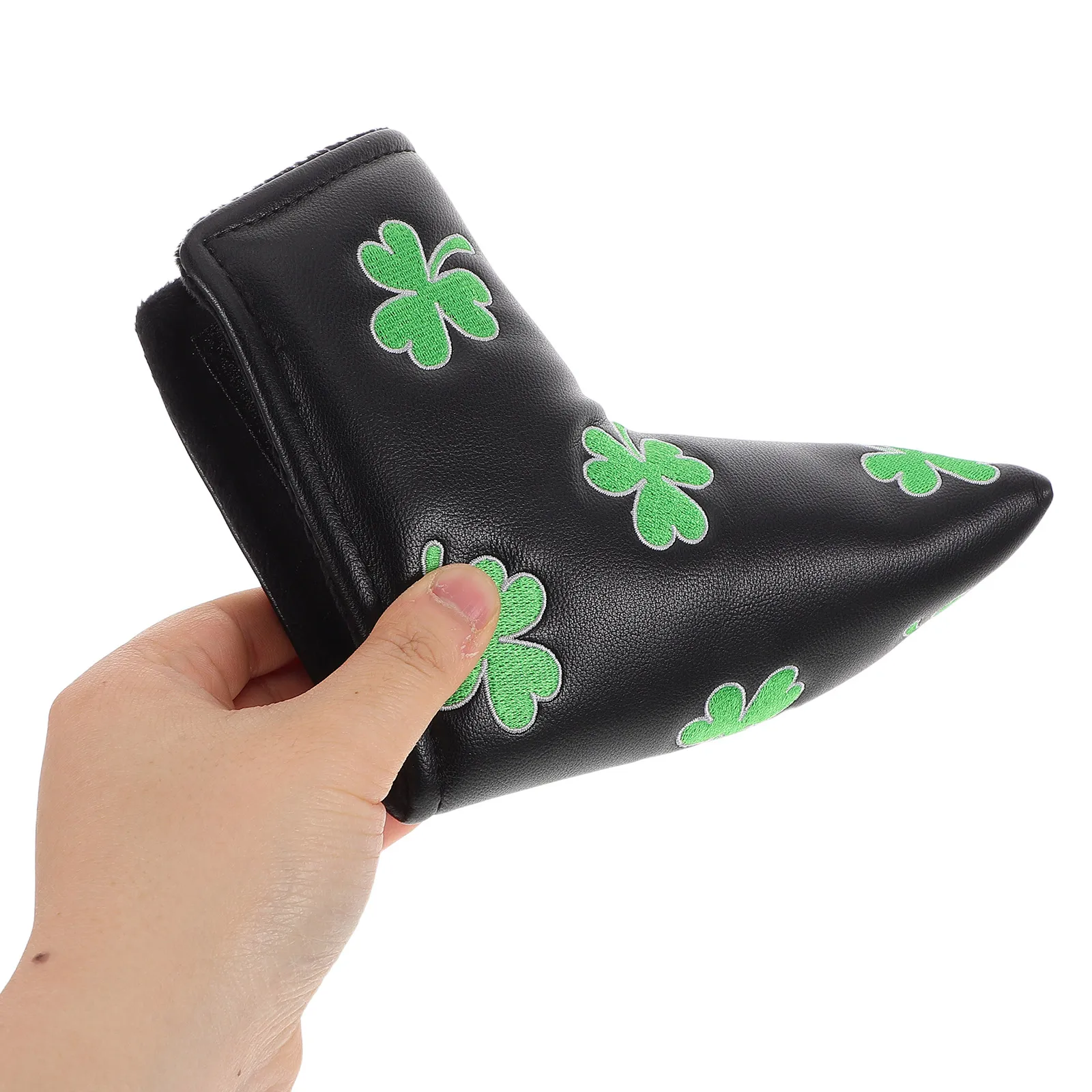 

1PC Shamrock Putter Part Embroidery PU Thickened Club Accessories Golf Putter Pu Golf Headcover Protectors Headcover